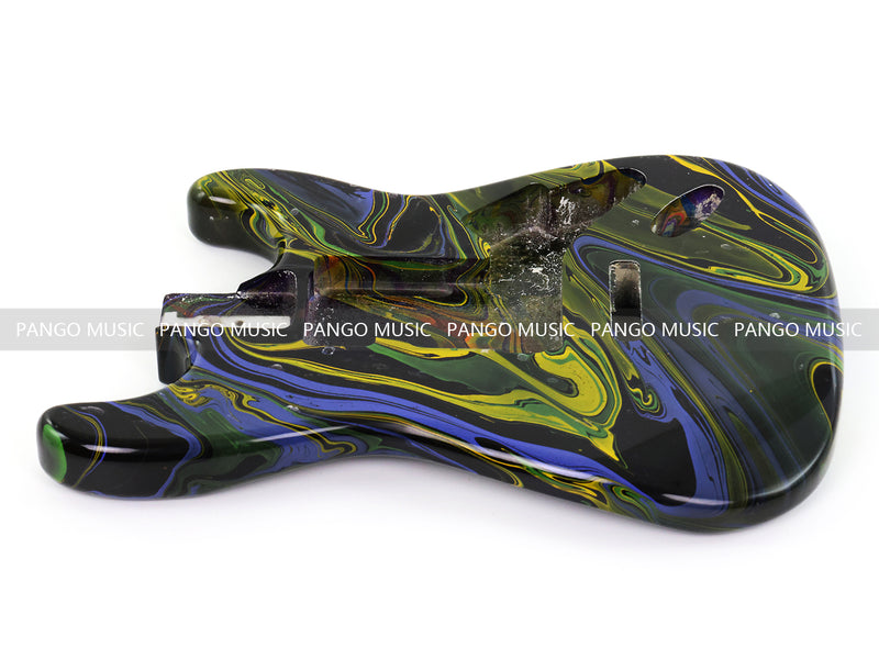 One-of-a-Kind ST-Style Hand-Swirled Electric Guitar Body with Gloss Finish (HST-028)