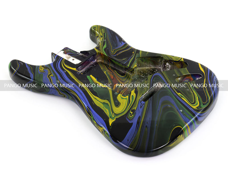 One-of-a-Kind ST-Style Hand-Swirled Electric Guitar Body with Gloss Finish (HST-028)