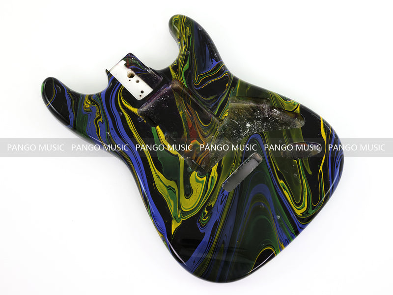 One-of-a-Kind ST-Style Hand-Swirled Electric Guitar Body with Gloss Finish (HST-028)