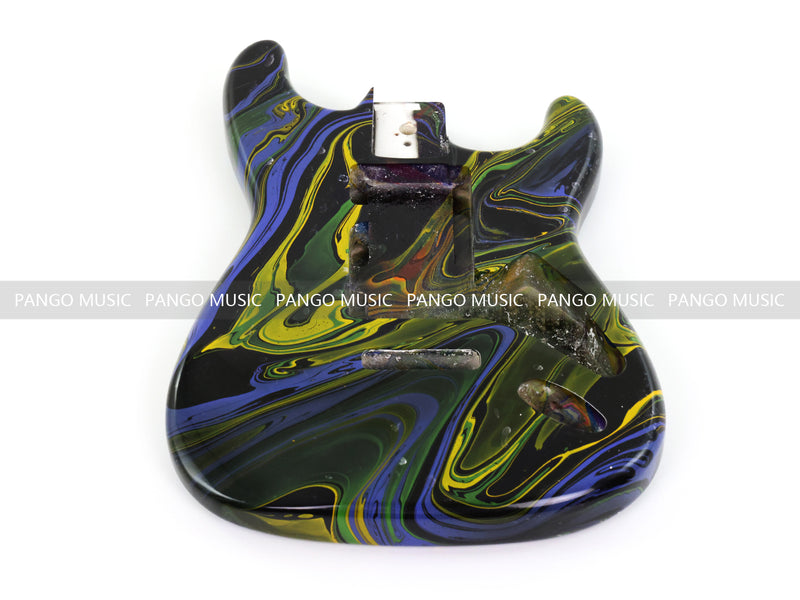 One-of-a-Kind ST-Style Hand-Swirled Electric Guitar Body with Gloss Finish (HST-028)