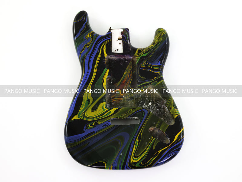 One-of-a-Kind ST-Style Hand-Swirled Electric Guitar Body with Gloss Finish (HST-028)