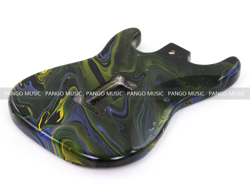 One-of-a-Kind ST-Style Hand-Swirled Electric Guitar Body with Gloss Finish (HST-028)