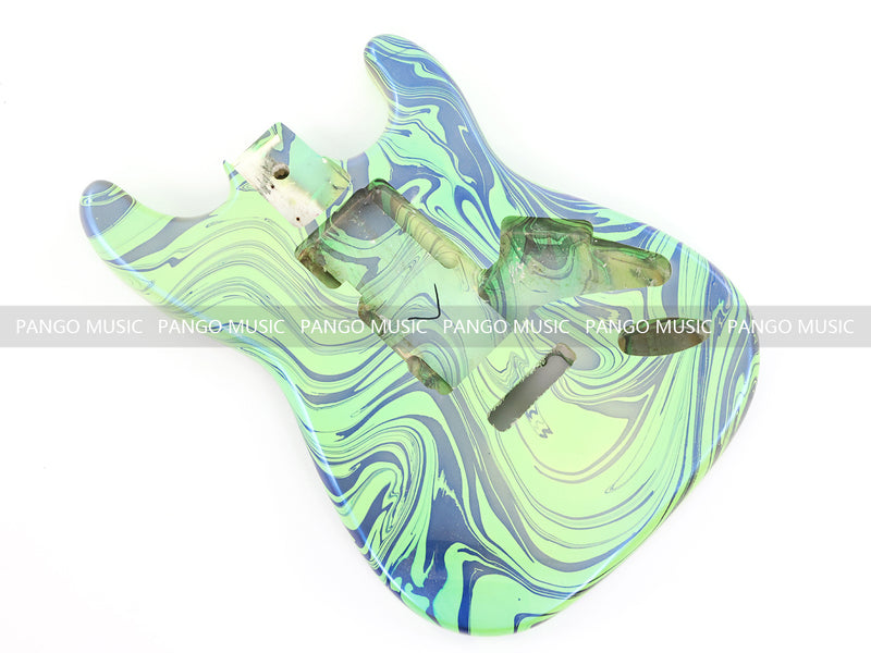 One-of-a-Kind ST-Style Hand-Swirled Electric Guitar Body with Gloss Finish (HST-029)