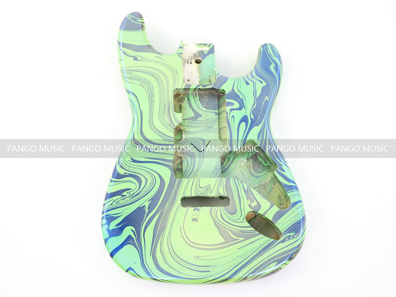 One-of-a-Kind ST-Style Hand-Swirled Electric Guitar Body with Gloss Finish (HST-029)