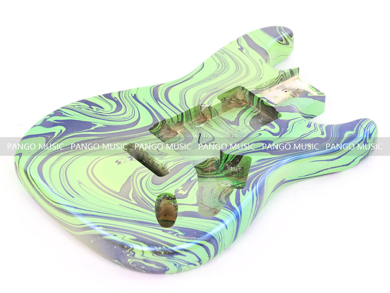One-of-a-Kind ST-Style Hand-Swirled Electric Guitar Body with Gloss Finish (HST-029)