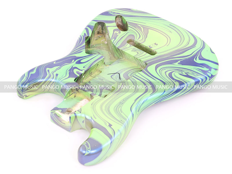 One-of-a-Kind ST-Style Hand-Swirled Electric Guitar Body with Gloss Finish (HST-029)