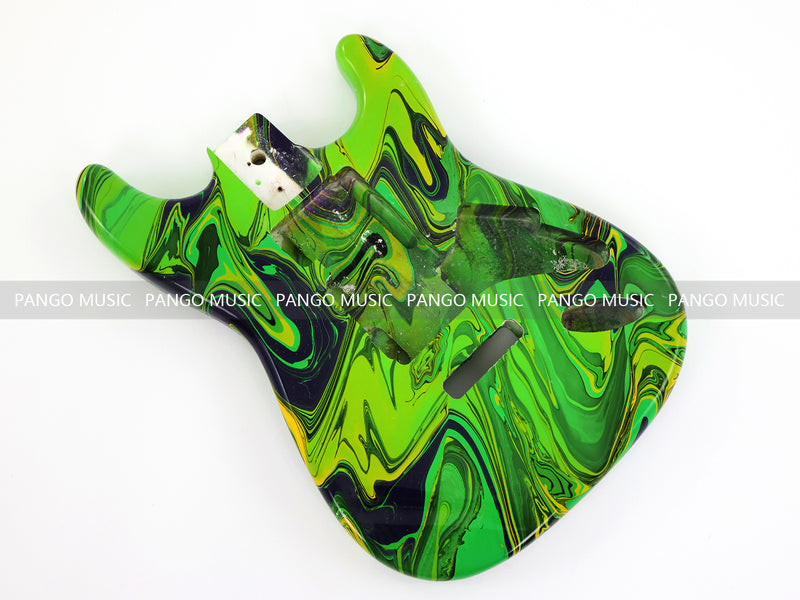 One-of-a-Kind ST-Style Hand-Swirled Pre-Finished Electric Guitar Body (HST-022)
