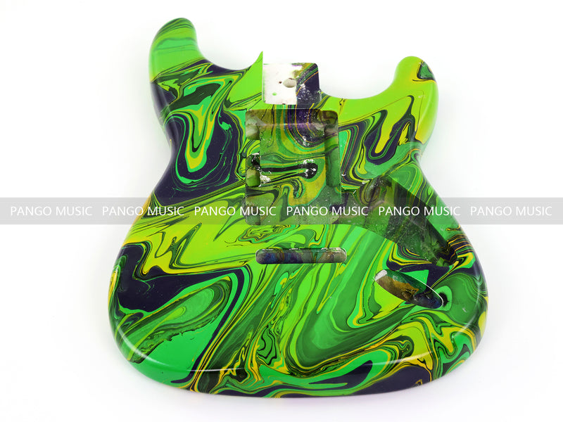 One-of-a-Kind ST-Style Hand-Swirled Pre-Finished Electric Guitar Body (HST-022)
