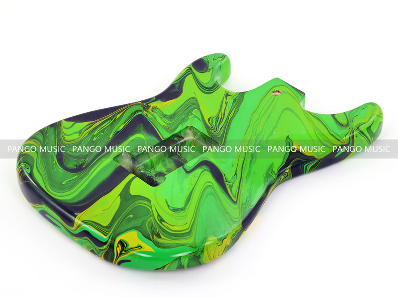 One-of-a-Kind ST-Style Hand-Swirled Pre-Finished Electric Guitar Body (HST-022)