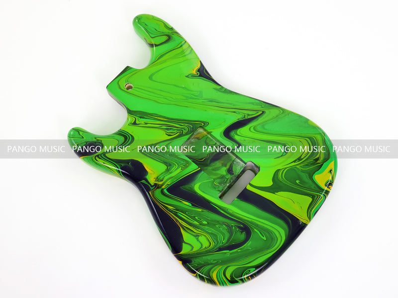 One-of-a-Kind ST-Style Hand-Swirled Pre-Finished Electric Guitar Body (HST-022)