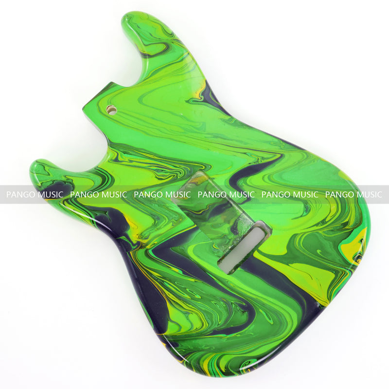 One-of-a-Kind ST-Style Hand-Swirled Pre-Finished Electric Guitar Body (HST-022)