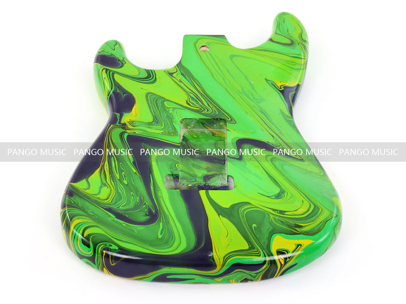 One-of-a-Kind ST-Style Hand-Swirled Pre-Finished Electric Guitar Body (HST-022)