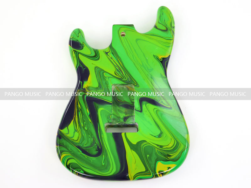 One-of-a-Kind ST-Style Hand-Swirled Pre-Finished Electric Guitar Body (HST-022)