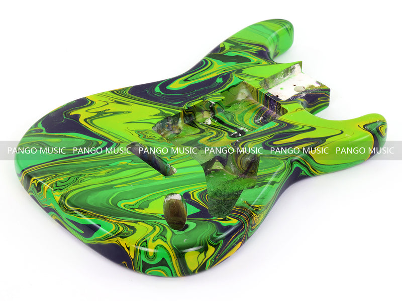 One-of-a-Kind ST-Style Hand-Swirled Pre-Finished Electric Guitar Body (HST-022)