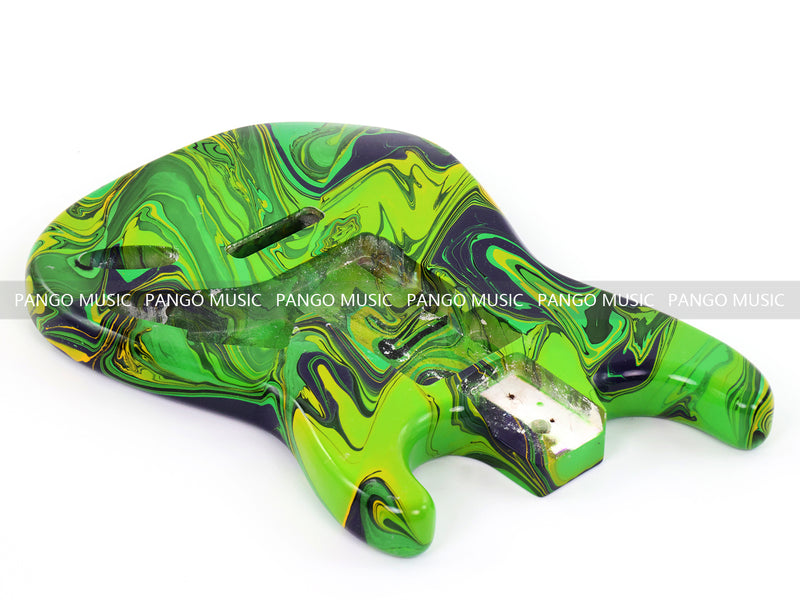 One-of-a-Kind ST-Style Hand-Swirled Pre-Finished Electric Guitar Body (HST-022)