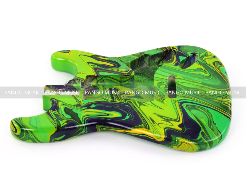 One-of-a-Kind ST-Style Hand-Swirled Pre-Finished Electric Guitar Body (HST-022)