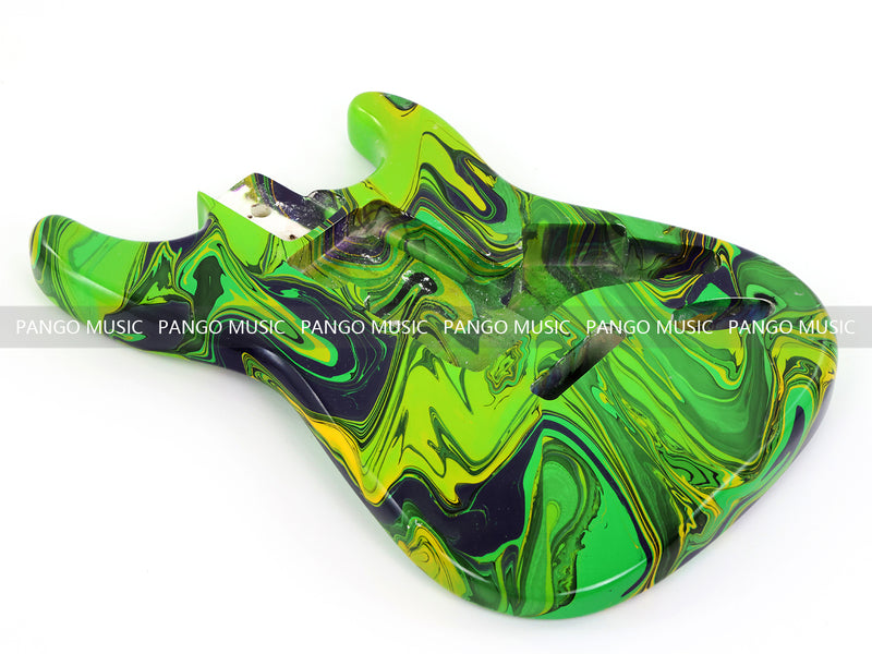 One-of-a-Kind ST-Style Hand-Swirled Pre-Finished Electric Guitar Body (HST-022)