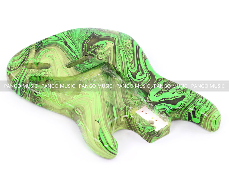 One-of-a-Kind ST-Style Hand-Swirled Pre-Finished Electric Guitar Body (HST-023)