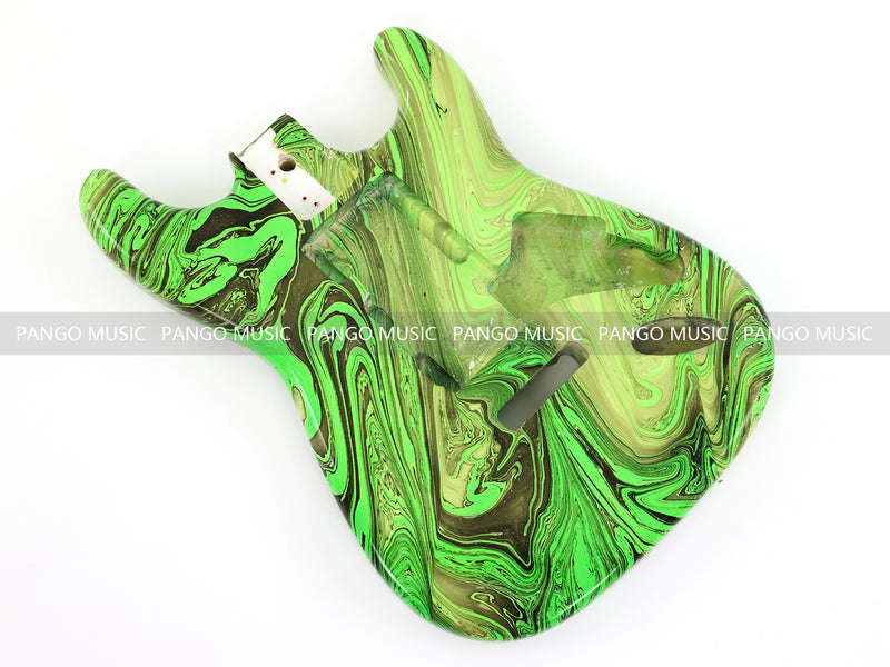 One-of-a-Kind ST-Style Hand-Swirled Pre-Finished Electric Guitar Body (HST-023)