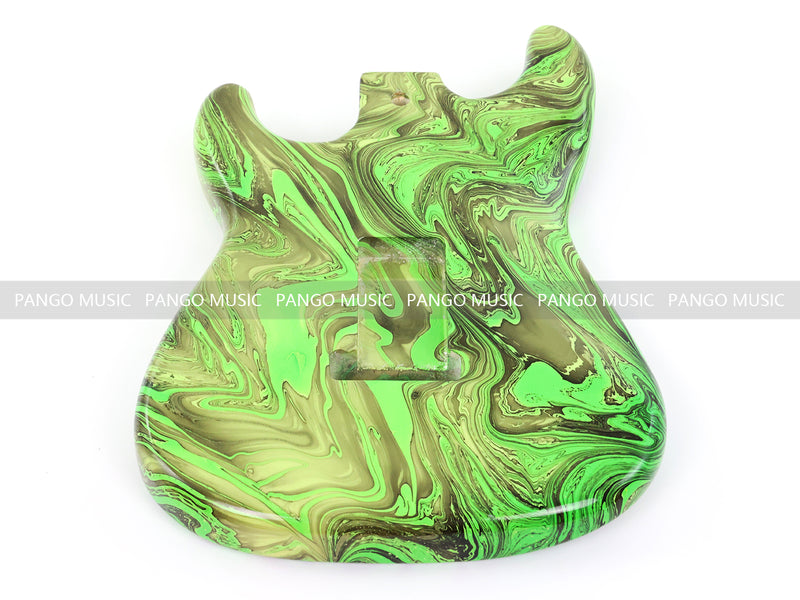 One-of-a-Kind ST-Style Hand-Swirled Pre-Finished Electric Guitar Body (HST-023)