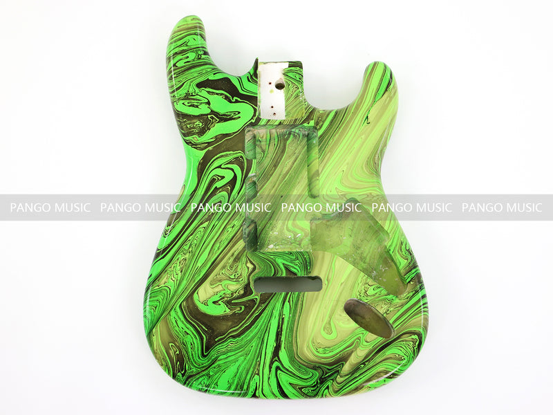 One-of-a-Kind ST-Style Hand-Swirled Pre-Finished Electric Guitar Body (HST-023)