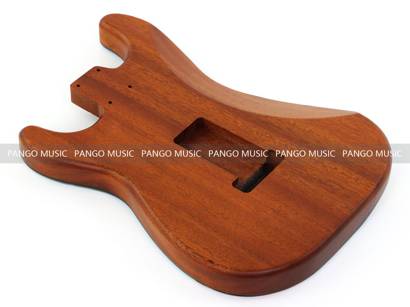 One-of-a-Kind ST Thinline Style Electric Guitar Body with F-hole, Burl Wood & Epoxy Resin Top (SRB-001)