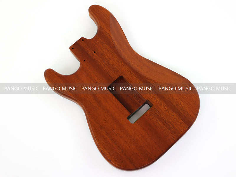 One-of-a-Kind ST Thinline Style Electric Guitar Body with F-hole, Burl Wood & Epoxy Resin Top (SRB-001)