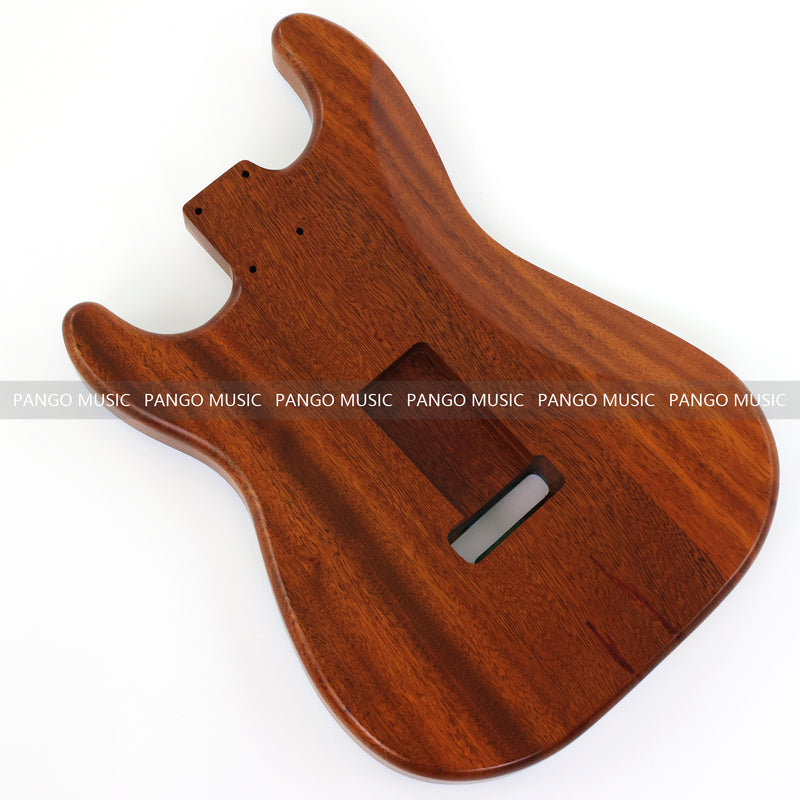 One-of-a-Kind ST Thinline Style Electric Guitar Body with F-hole, Burl Wood & Epoxy Resin Top (SRB-002)
