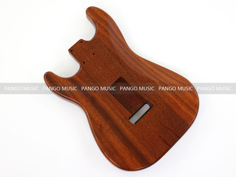 One-of-a-Kind ST Thinline Style Electric Guitar Body with F-hole, Burl Wood & Epoxy Resin Top (SRB-002)