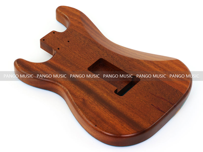 One-of-a-Kind ST Thinline Style Electric Guitar Body with F-hole, Burl Wood & Epoxy Resin Top (SRB-002)