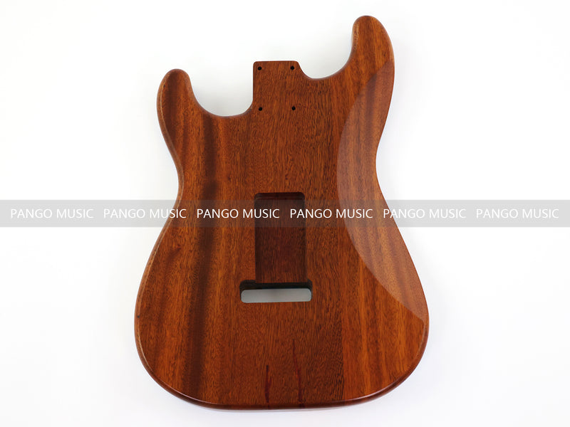 One-of-a-Kind ST Thinline Style Electric Guitar Body with F-hole, Burl Wood & Epoxy Resin Top (SRB-002)