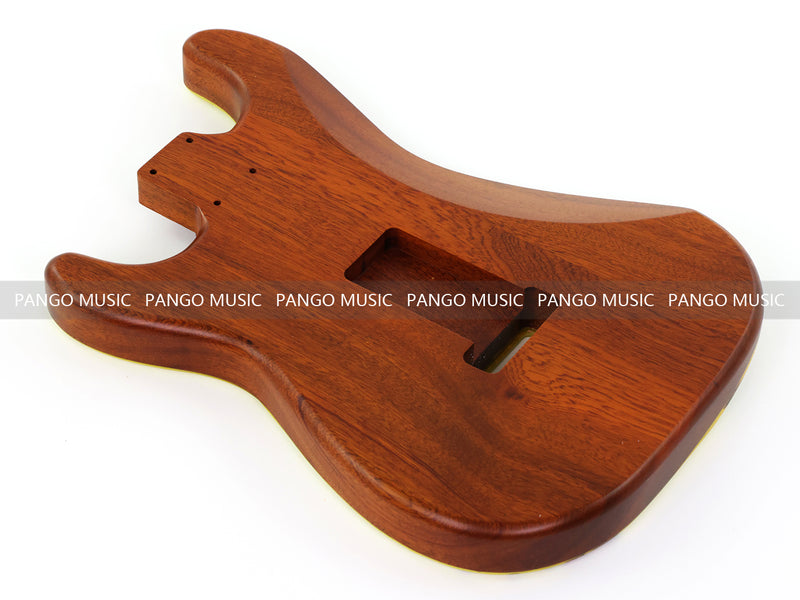 One-of-a-Kind ST Thinline Style Electric Guitar Body with F-hole, Burl Wood & Epoxy Resin Top (SRB-003)