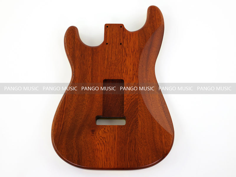 One-of-a-Kind ST Thinline Style Electric Guitar Body with F-hole, Burl Wood & Epoxy Resin Top (SRB-003)