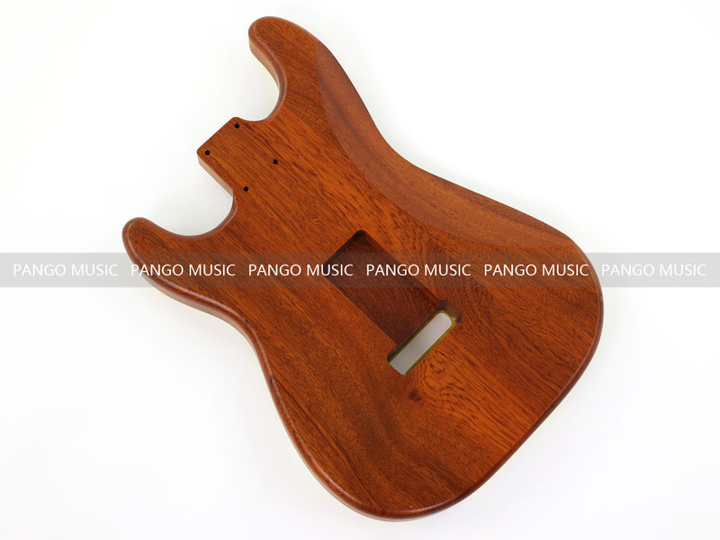 One-of-a-Kind ST Thinline Style Electric Guitar Body with F-hole, Burl Wood & Epoxy Resin Top (SRB-003)