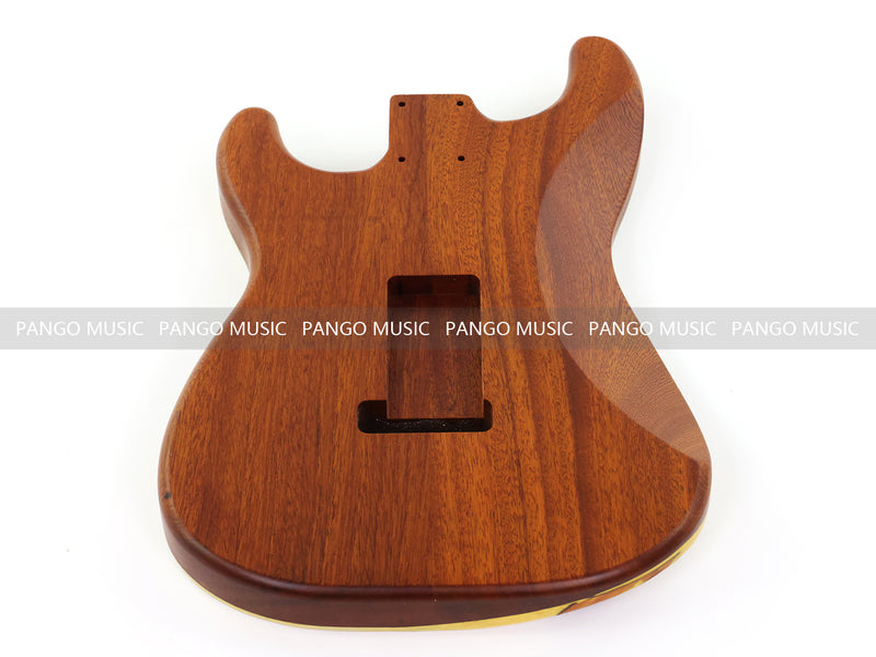 One-of-a-Kind ST Thinline Style Electric Guitar Body with F-hole, Burl Wood & Epoxy Resin Top (SRB-004)