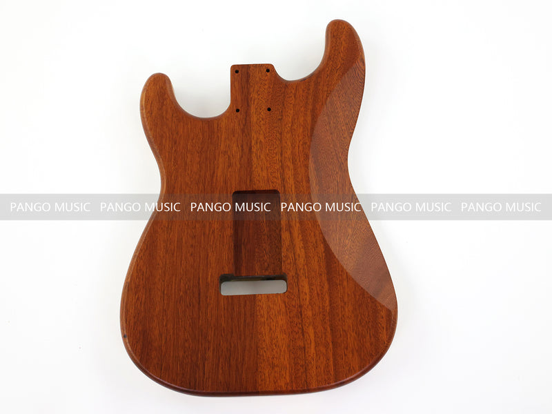 One-of-a-Kind ST Thinline Style Electric Guitar Body with F-hole, Burl Wood & Epoxy Resin Top (SRB-004)