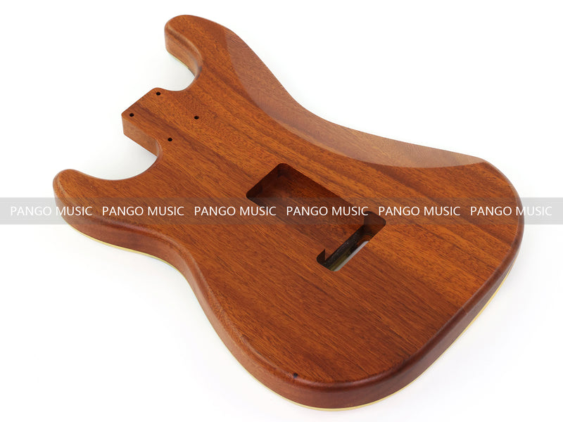 One-of-a-Kind ST Thinline Style Electric Guitar Body with F-hole, Burl Wood & Epoxy Resin Top (SRB-004)