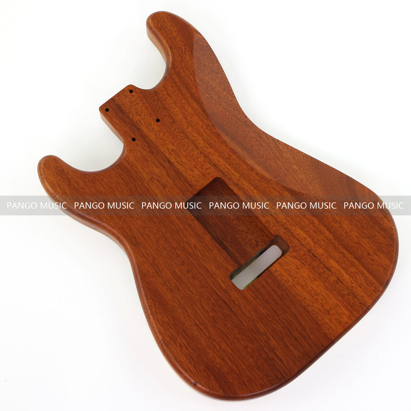 One-of-a-Kind ST Thinline Style Electric Guitar Body with F-hole, Burl Wood & Epoxy Resin Top (SRB-004)