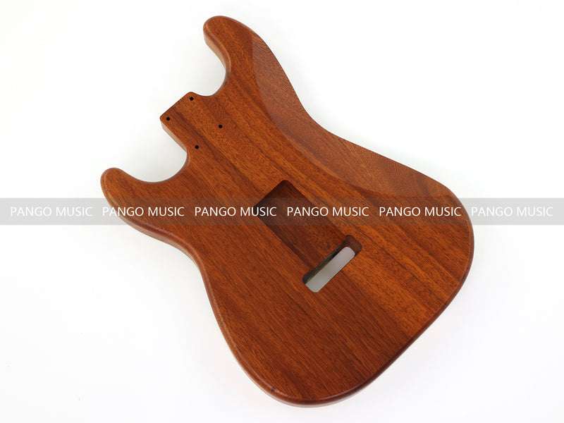 One-of-a-Kind ST Thinline Style Electric Guitar Body with F-hole, Burl Wood & Epoxy Resin Top (SRB-004)