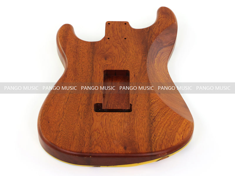 One-of-a-Kind ST Thinline Style Electric Guitar Body with F-hole, Burl Wood & Epoxy Resin Top (SRB-005)