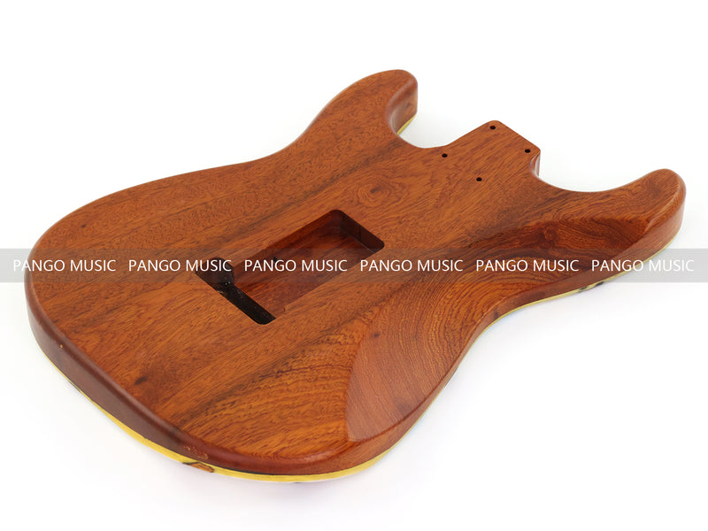 One-of-a-Kind ST Thinline Style Electric Guitar Body with F-hole, Burl Wood & Epoxy Resin Top (SRB-005)