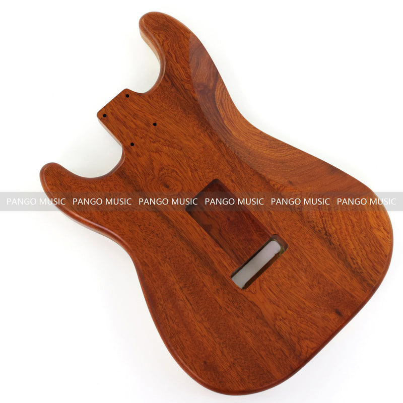 One-of-a-Kind ST Thinline Style Electric Guitar Body with F-hole, Burl Wood & Epoxy Resin Top (SRB-005)