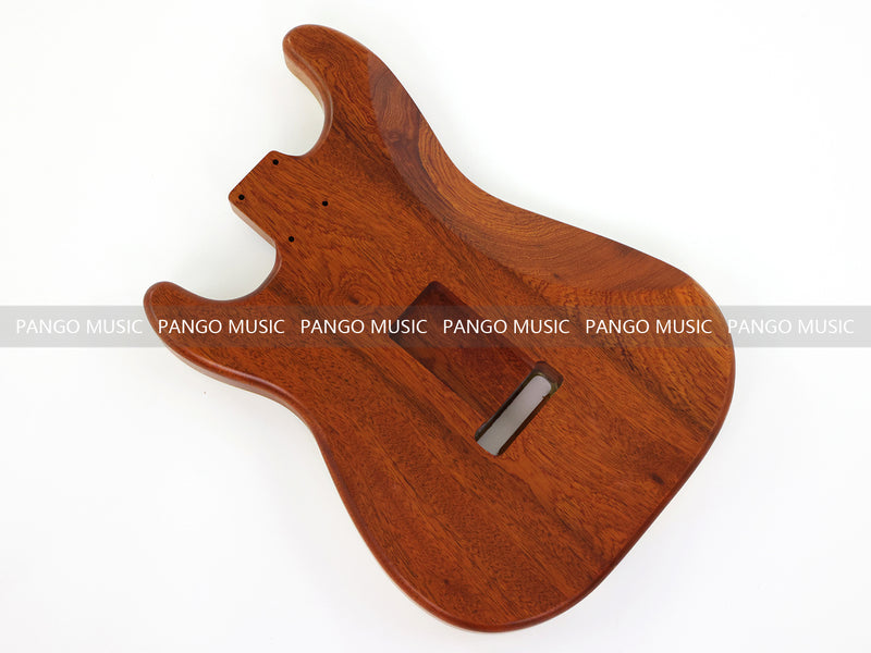 One-of-a-Kind ST Thinline Style Electric Guitar Body with F-hole, Burl Wood & Epoxy Resin Top (SRB-005)