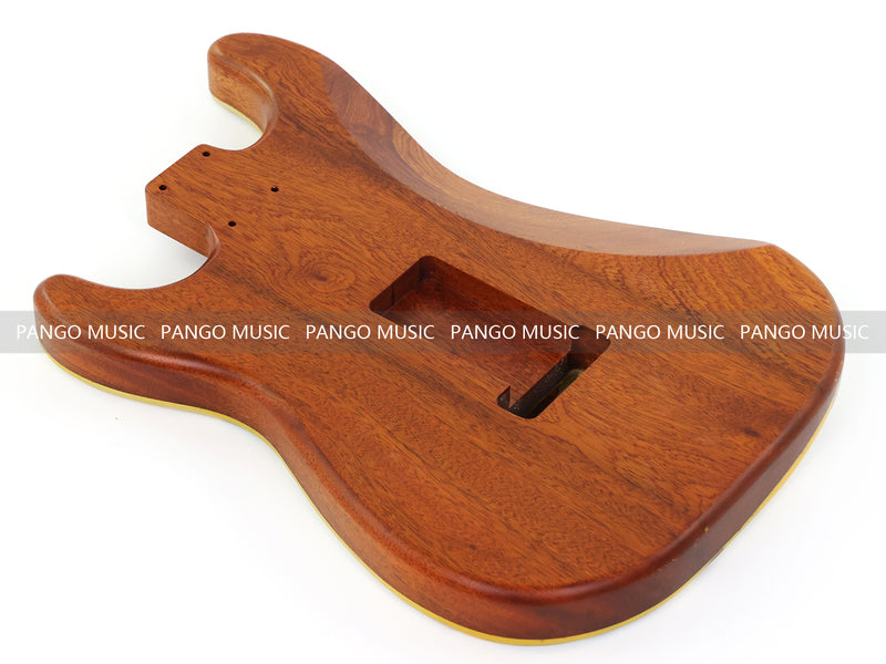 One-of-a-Kind ST Thinline Style Electric Guitar Body with F-hole, Burl Wood & Epoxy Resin Top (SRB-005)