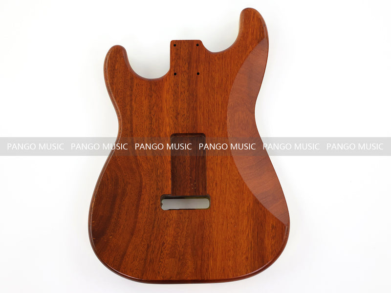 One-of-a-Kind ST Thinline Style Electric Guitar Body with F-hole, Burl Wood & Epoxy Resin Top (SRB-006)