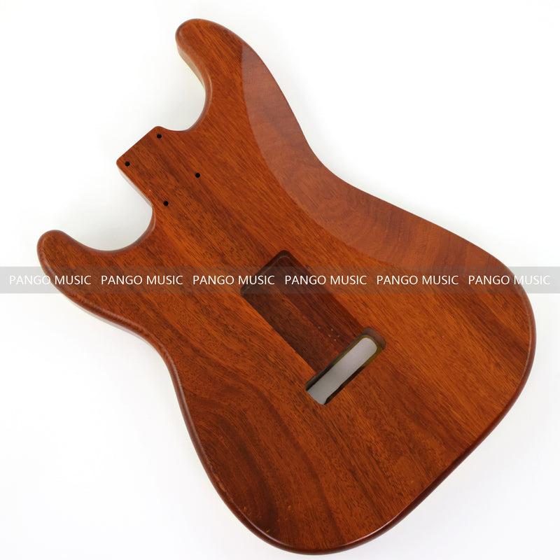 One-of-a-Kind ST Thinline Style Electric Guitar Body with F-hole, Burl Wood & Epoxy Resin Top (SRB-006)
