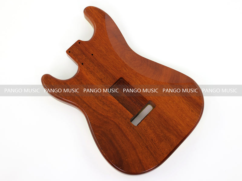 One-of-a-Kind ST Thinline Style Electric Guitar Body with F-hole, Burl Wood & Epoxy Resin Top (SRB-006)
