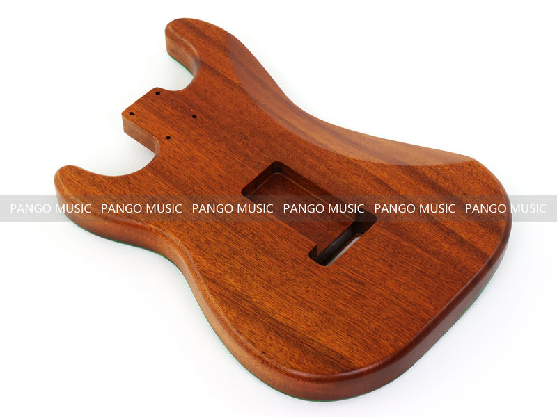 One-of-a-Kind ST Thinline Style Electric Guitar Body with F-hole, Burl Wood & Epoxy Resin Top (SRB-007)