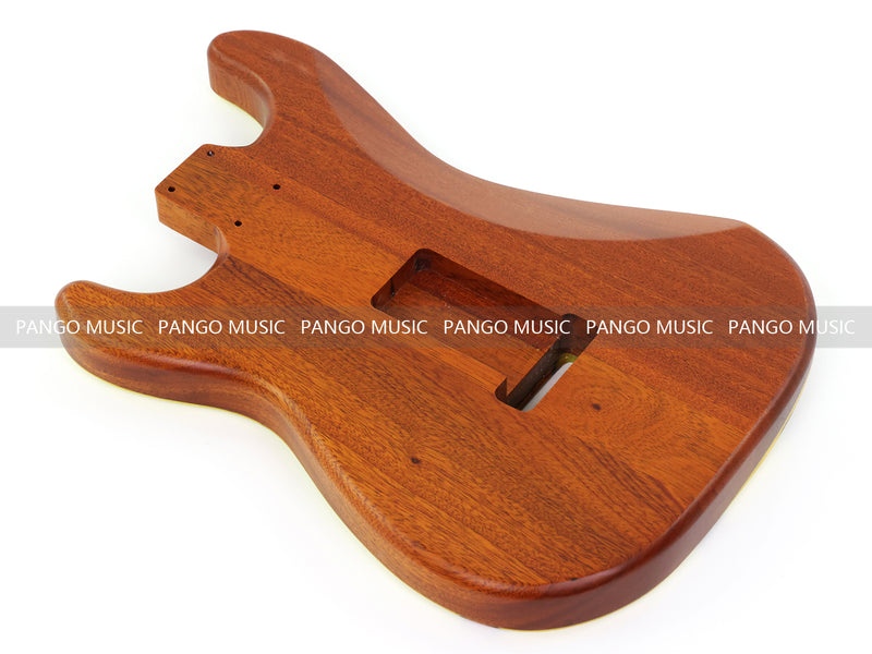 One-of-a-Kind ST Thinline Style Electric Guitar Body with F-hole, Burl Wood & Epoxy Resin Top (SRB-008)