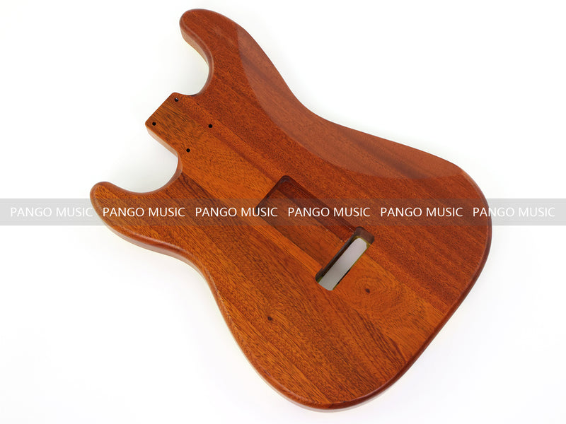 One-of-a-Kind ST Thinline Style Electric Guitar Body with F-hole, Burl Wood & Epoxy Resin Top (SRB-008)